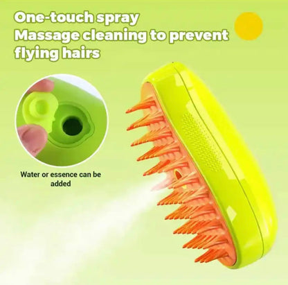 PawPassion FurEase 3-in-1 Steam Brush